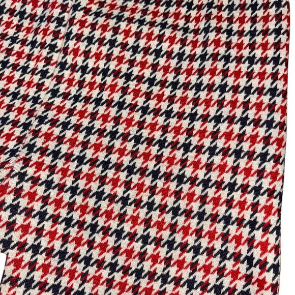 Free People Rudy Houndstooth Flared Cropped Stretch Trousers Women’s 4 Preppy - Picture 2 of 12